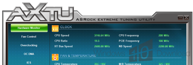 ASRock Extreme Tuning Utility screenshot