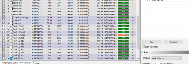 Audio Dedupe screenshot