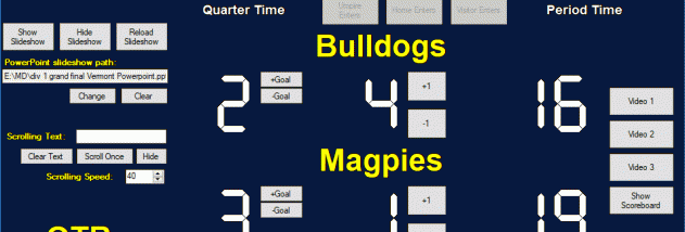 Australian Rules Football Scoreboard screenshot