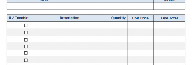 Auto Repair Invoice Template screenshot