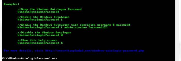 Autologin Password for Windows screenshot
