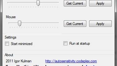 AutoSensitivity screenshot