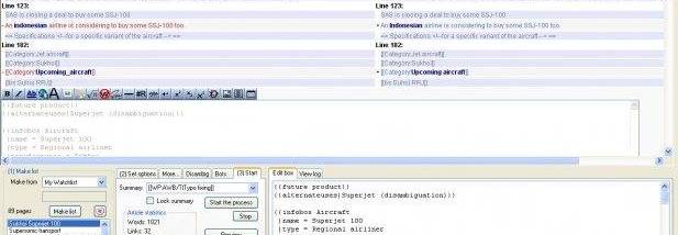 AutoWikiBrowser screenshot