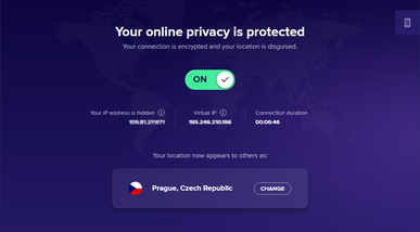 Avast SecureLine VPN screenshot