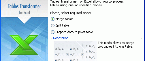 <b>Tables Transformer</b> for Excel screenshot