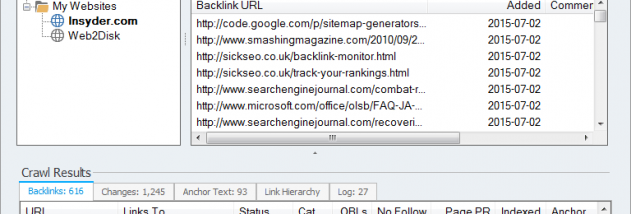 Backlink Monitor screenshot