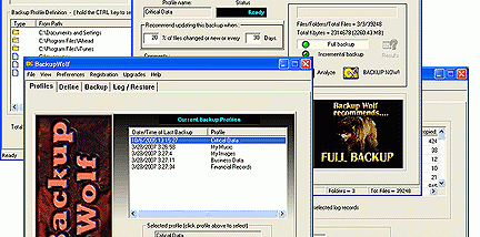 Backup Wolf Backup Software screenshot