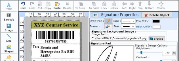 Bank Barcode Label Generator screenshot