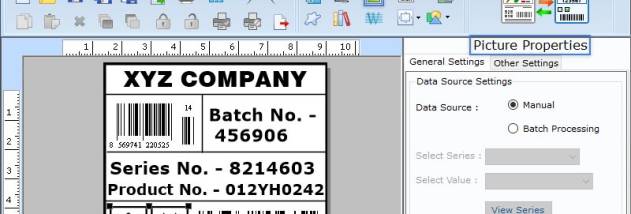 Barcode Assets Label Printing Software screenshot