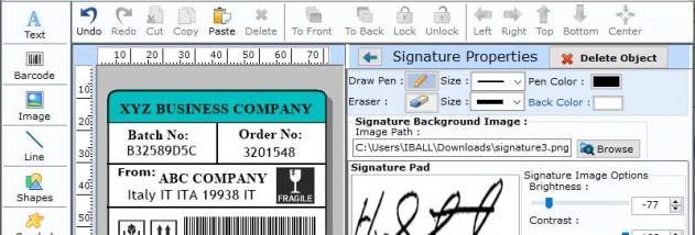 Professional Barcode Label Generator screenshot