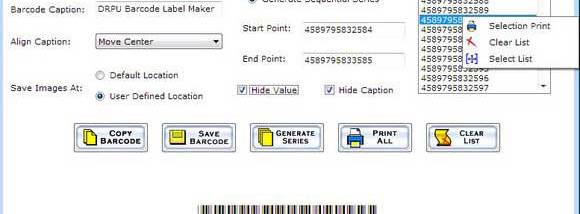 Barcode Creator Utility screenshot