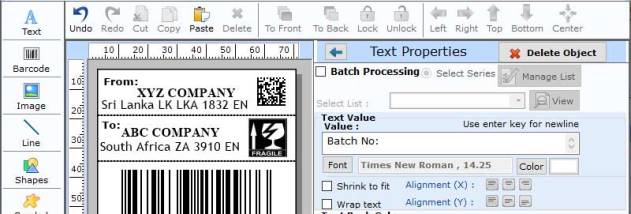 Barcode Generator for Packaging screenshot