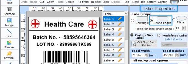 Barcode Generator Software Healthcare screenshot