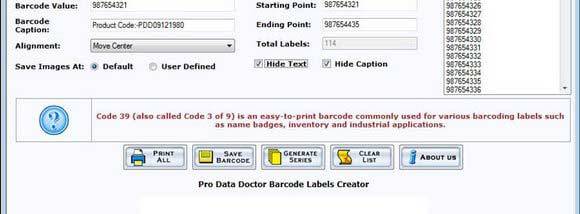 Barcode Image  Maker Software screenshot