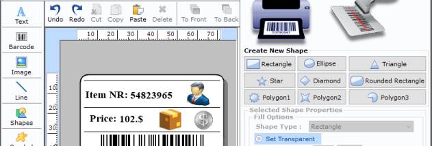 Barcode Label Design Software screenshot