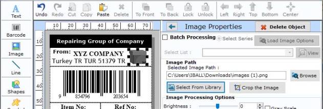Barcode Label Design Tool screenshot