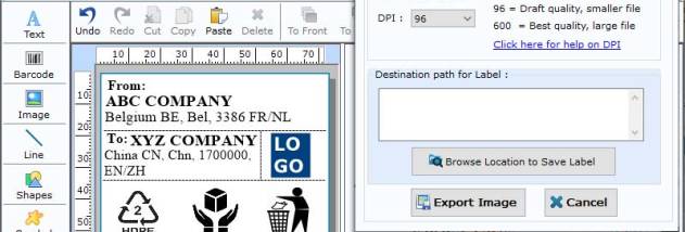 Barcode Label Designing Application screenshot