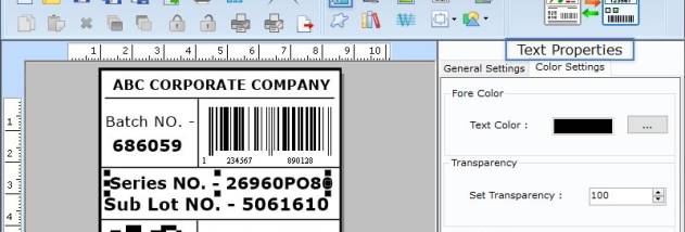 Barcode Label Designing & Printing Tool screenshot