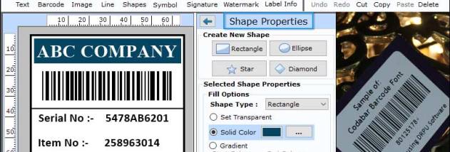 Barcode Label Generator screenshot