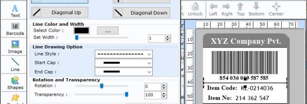 Barcode Label Maker Application screenshot