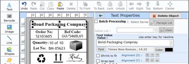 Barcode Label Maker Industry screenshot