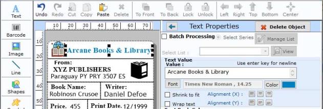 Barcode Label Maker Software Publisher screenshot