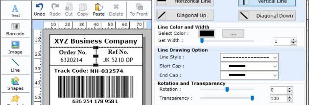 Barcode Label Printing Application screenshot