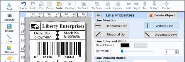 Barcode Label Printing Application screenshot