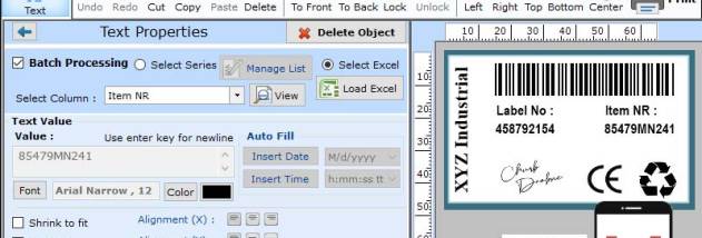 Barcode Label Scanning Tool screenshot