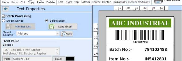 Barcode Label Software screenshot