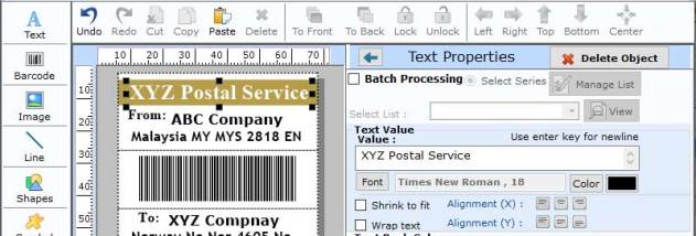 Barcode Maker Post Office screenshot