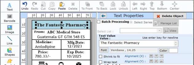 Barcode Software for Healthcare screenshot