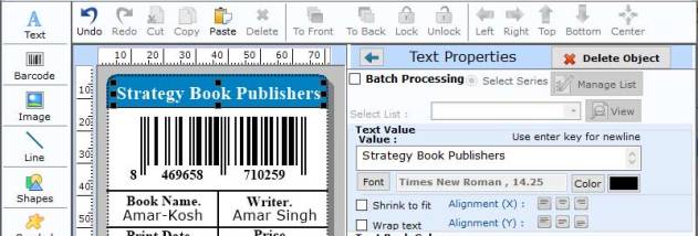 Barcode Software for Publishers Industry screenshot