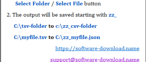 Batch Convert Tsv to Json Software screenshot