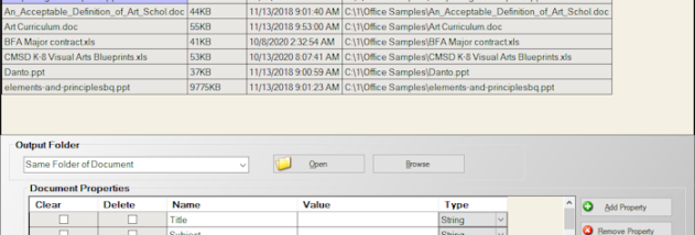 Batch Edit Office Properties screenshot