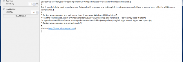 BDV Notepad screenshot