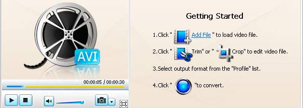 Bigasoft AVI Converter screenshot
