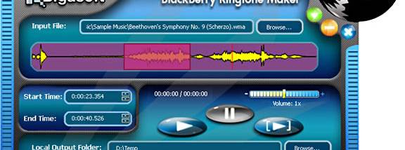 Bigasoft BlackBerry Ringtone Maker screenshot
