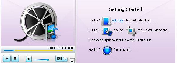 Bigasoft BlackBerry Video Converter screenshot