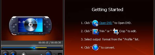 Bigasoft DVD to PSP Converter screenshot
