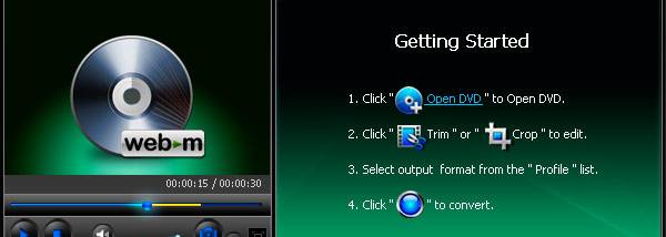Bigasoft DVD to WebM Converter screenshot