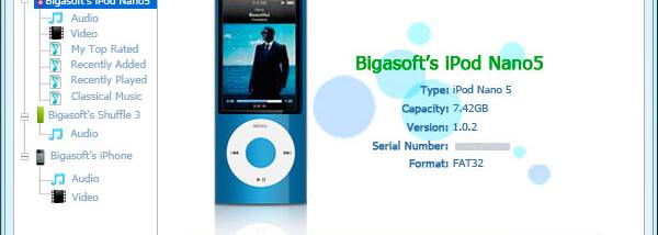 Bigasoft iPod Transfer screenshot