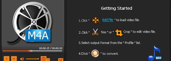 Bigasoft M4A Converter screenshot