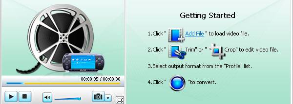 Bigasoft PSP Video Converter screenshot