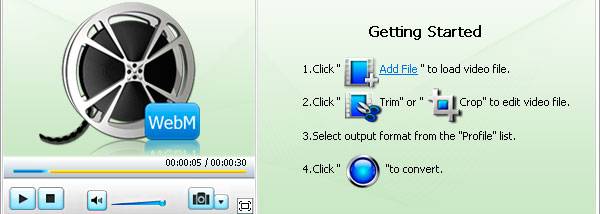 Bigasoft WebM Converter screenshot