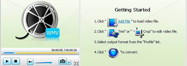 Bigasoft WMV Converter screenshot