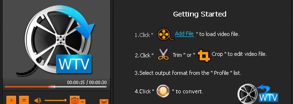 Bigasoft WTV Converter screenshot
