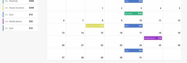 Billminder screenshot