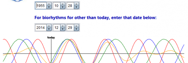 Biorhythms Calculator screenshot