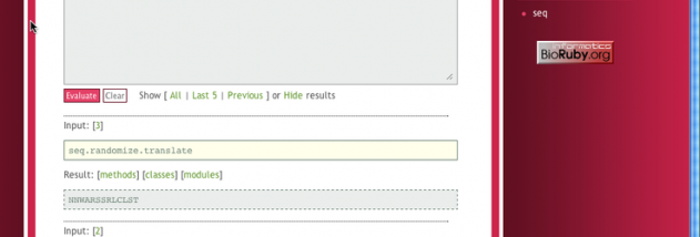BioRuby screenshot